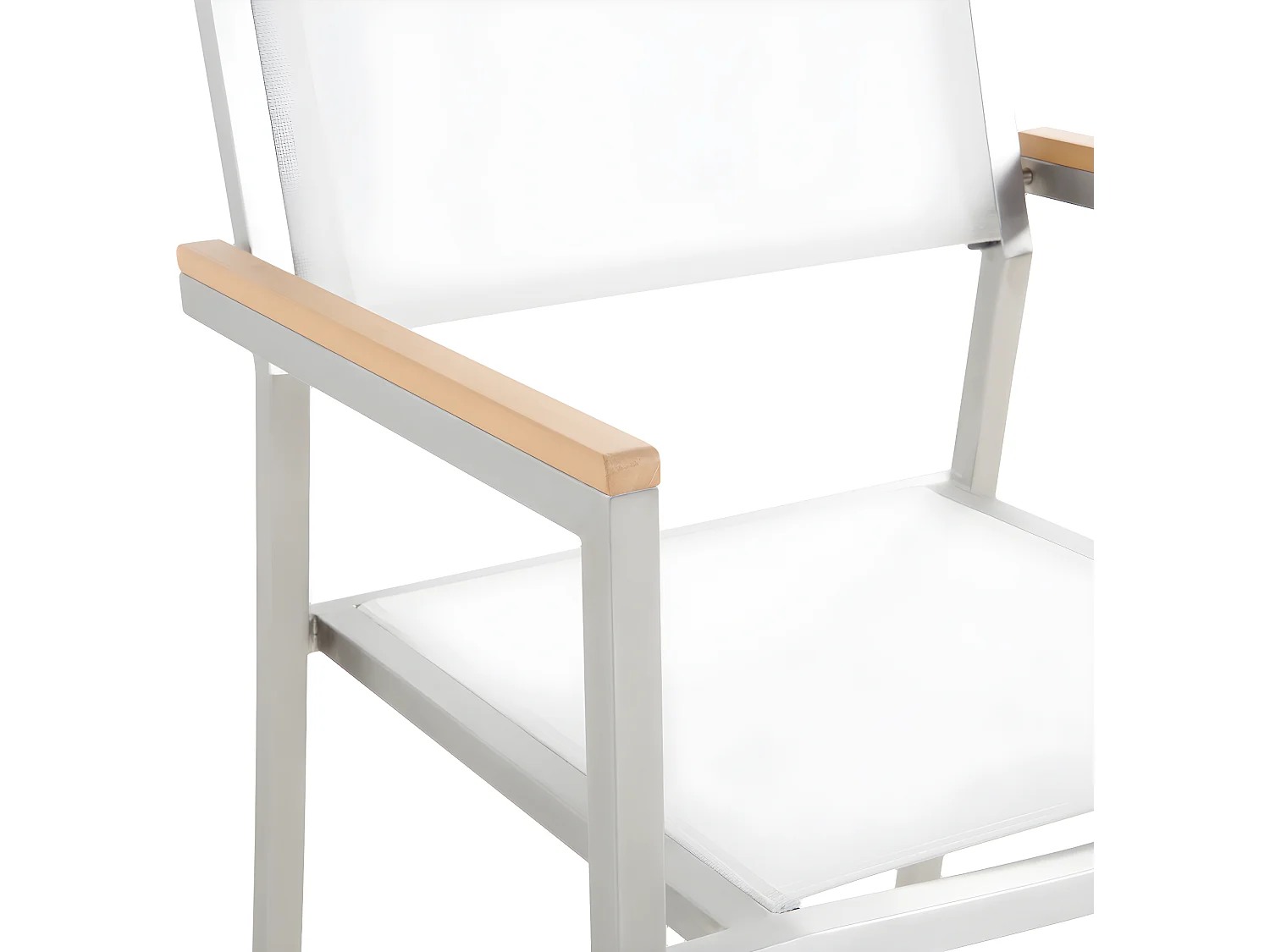 Salle à manger de jardin 6 places GROSSETO Triple plaque Basalte Flammé Noir/blanc