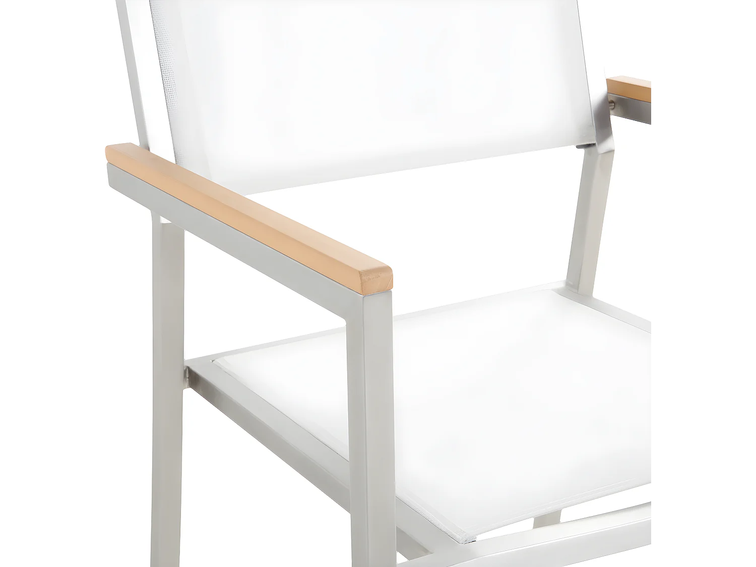 Set da pranzo da giardino 6 posti GROSSETO Piastra tripla Basalto fiammato Nero/ Bianco