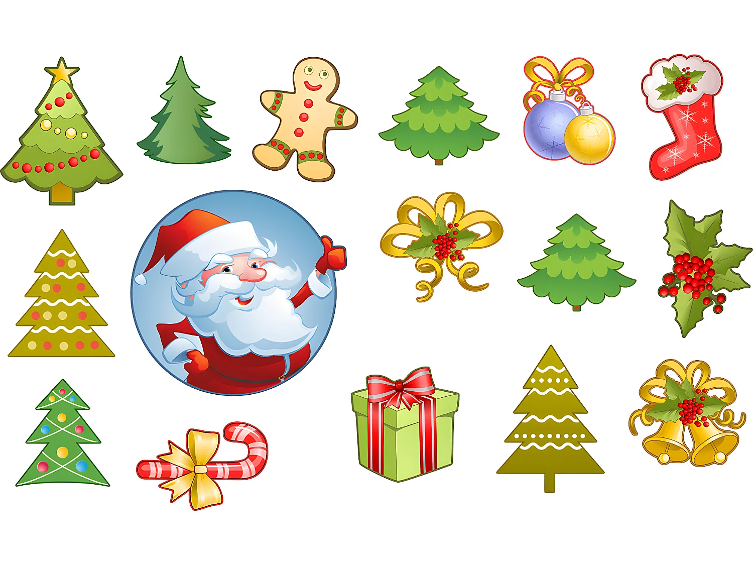 Sticker Noël les éléments de Noël - Autocollants stickers adhésifs noël - décoration fêtes - 120x180cm