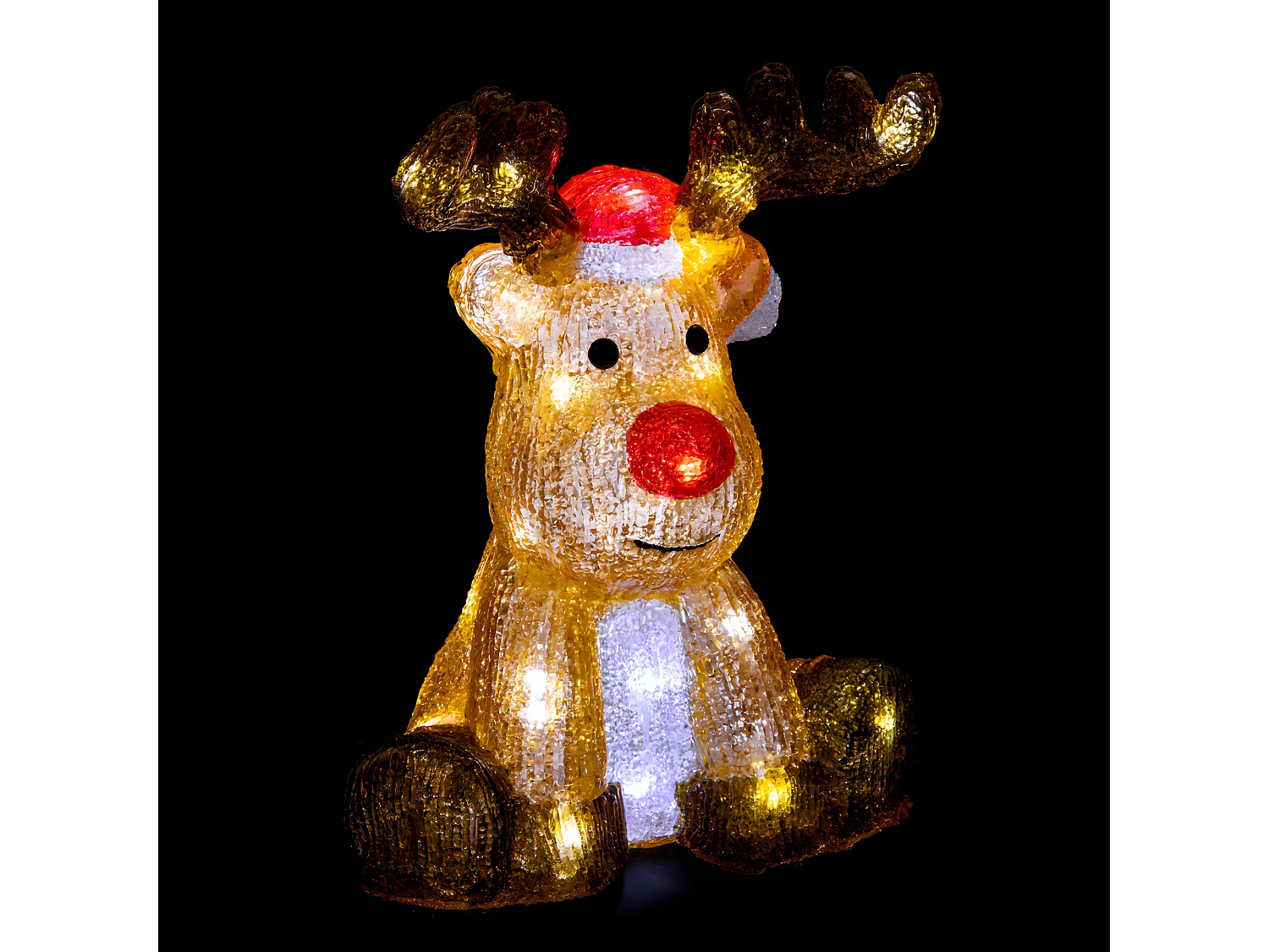 Déco lumineuse Renne 40 LED Blanc froid H 30 cm