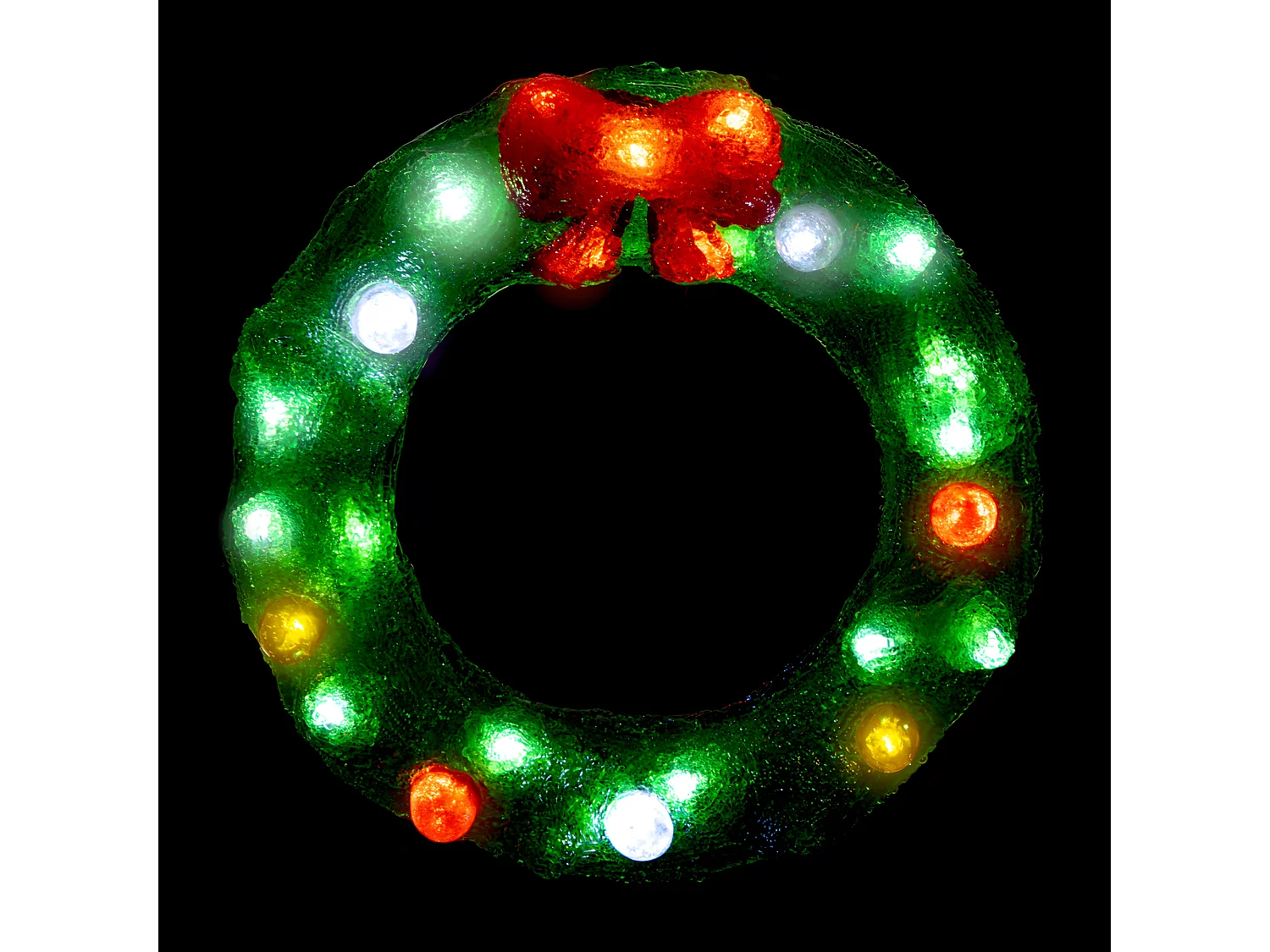 Déco lumineuse Couronne 25 LED Blanc froid D 29 cm