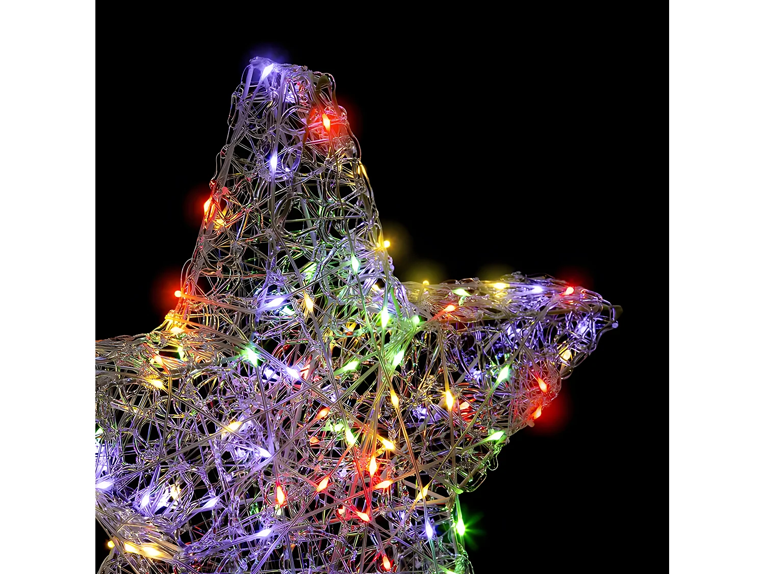 Déco lumineuse Étoile 150 LED Multicolore  H 50 cm