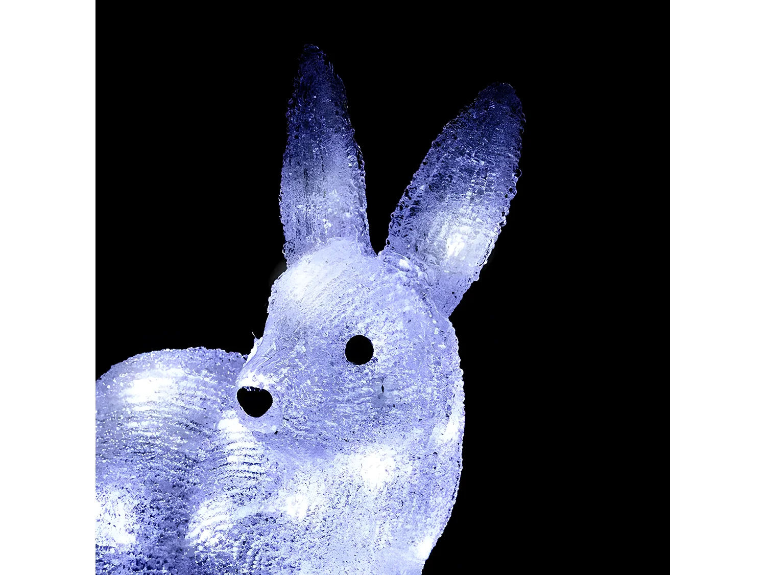 Déco lumineuse Lapin 30 LED Blanc froid H 28 cm