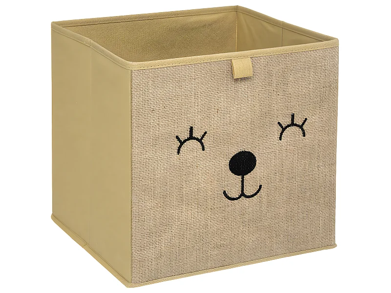 Boîte de Rangement Pliable "Animal" 29x29cm Marron