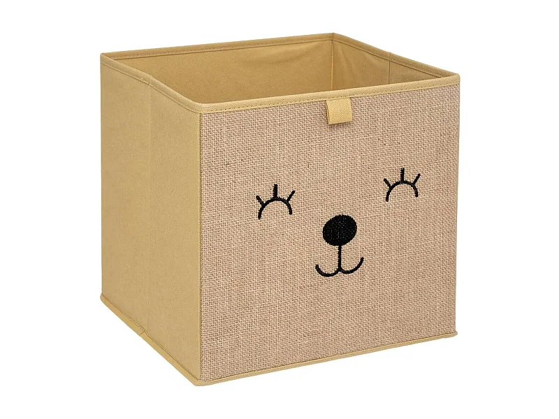 Boîte de Rangement Pliable "Animal" 29x29cm Marron