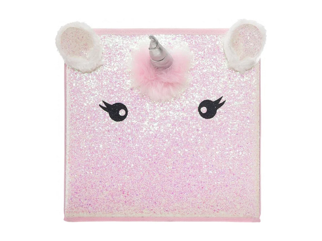 Scatola portaoggetti cartone rosa 31x29x29cm