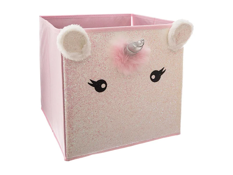 Aufbewahrungsbox rosa 31x29x29cm