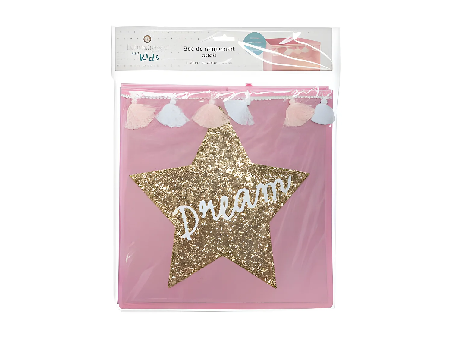 Boîte de Rangement Pliable "Dream" 29x29cm Rose