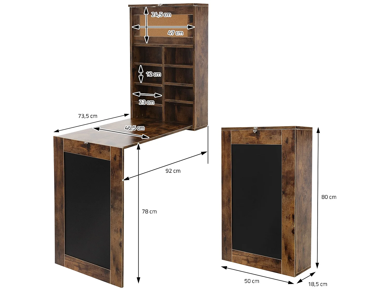 Tavolo pieghevole a parete con ripiano Scrivania pieghevole Tavolo multifunziona