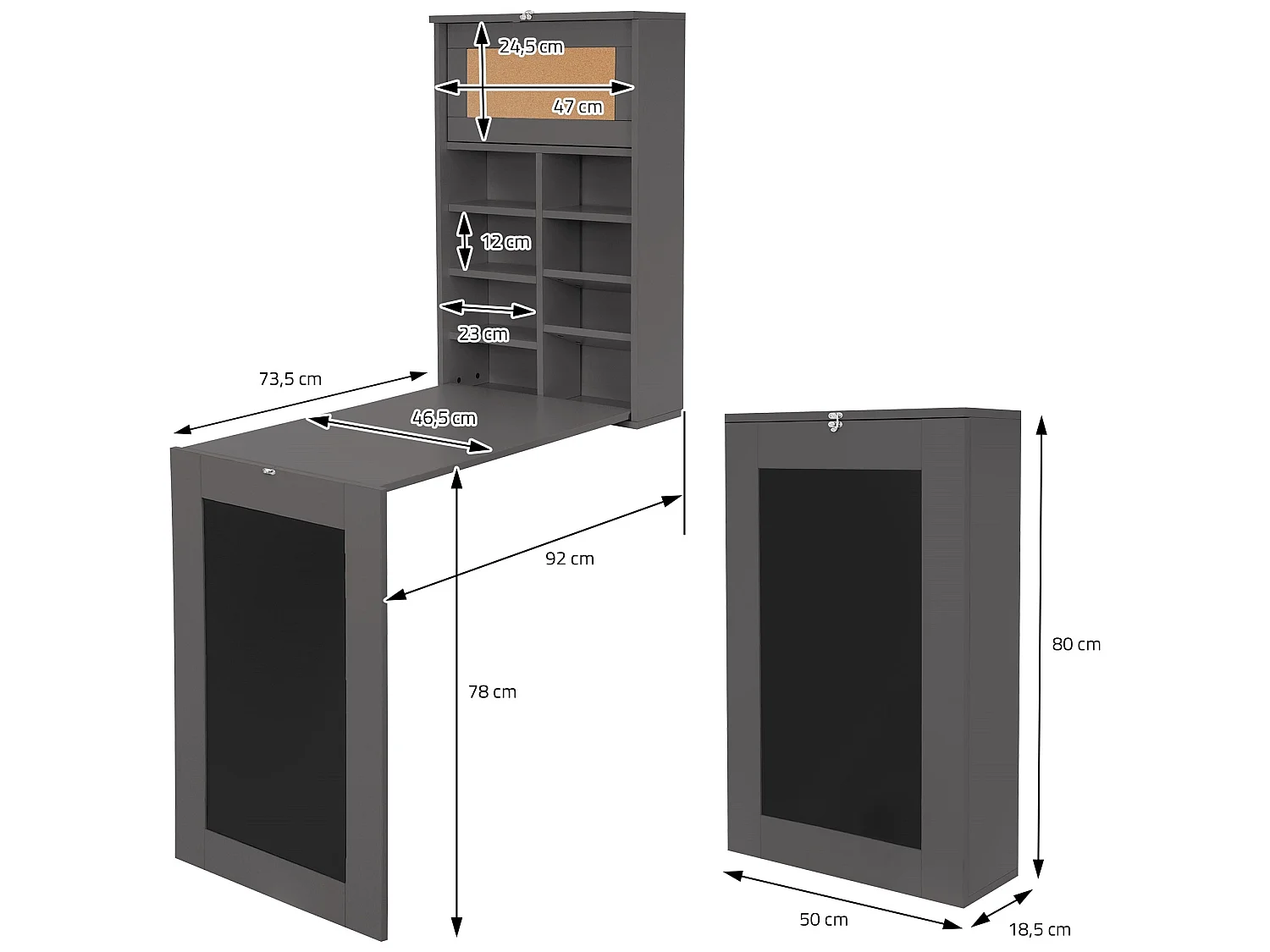 Tavolo pieghevole a parete con ripiano Scrivania pieghevole Tavolo multifunziona