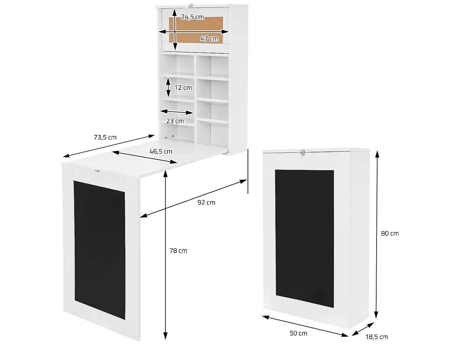 Tavolo pieghevole a parete con ripiano Scrivania pieghevole Tavolo multifunziona