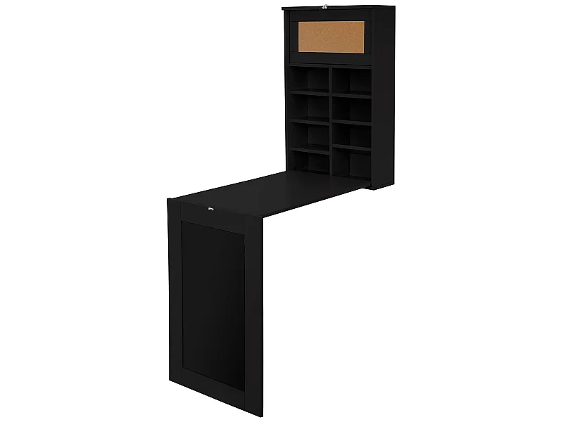 Mesa Plegable de Pared con Estante Escritorio Plegable Mesa Multifuncional Foldi