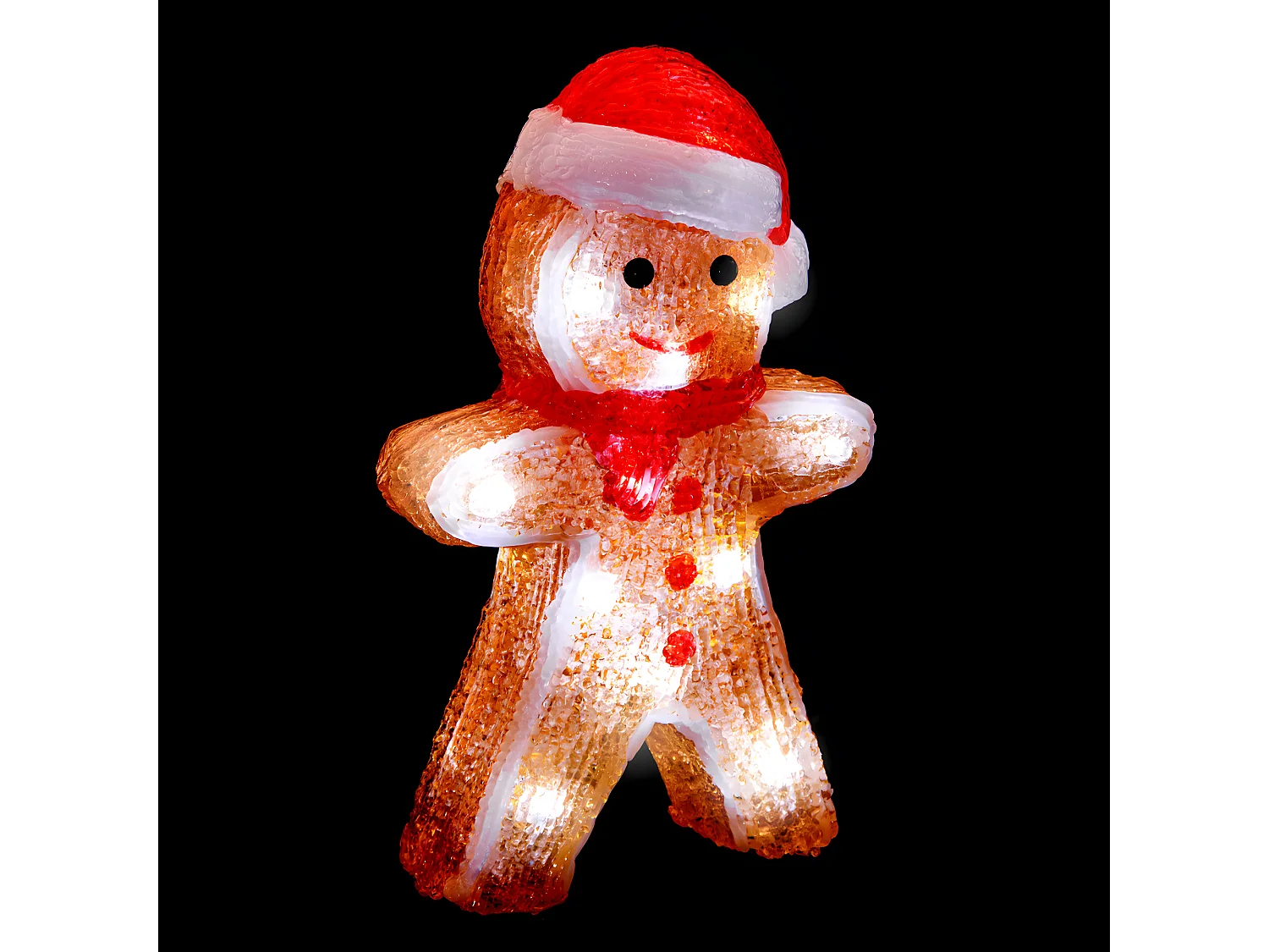 Déco lumineuse Personnage Pain d'épice 20 LED Blanc froid H 21 cm