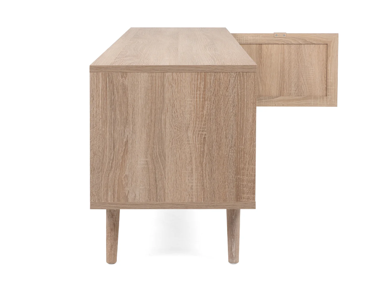 Mueble de TV de madera con armarios de efecto caña TIVAT