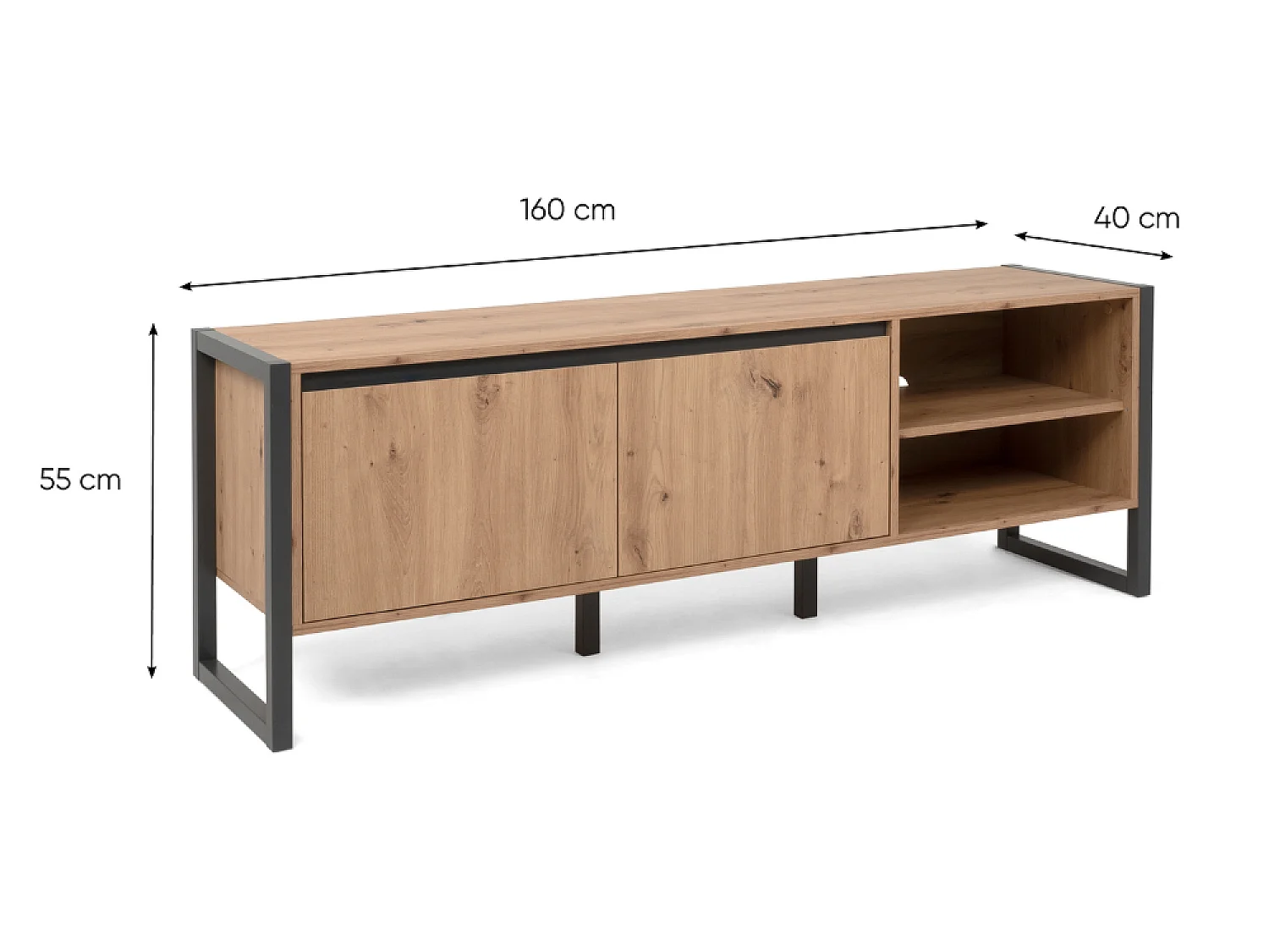 Mueble de TVindustrial de madera con armarios KOTOR