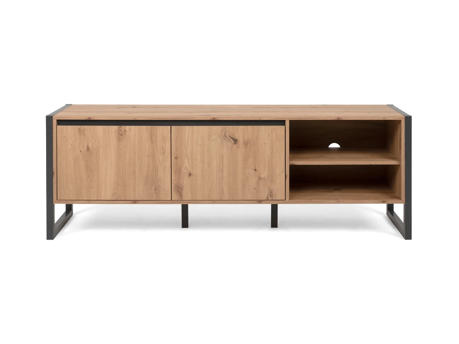 Meuble TV industriel en bois avec placards KOTOR