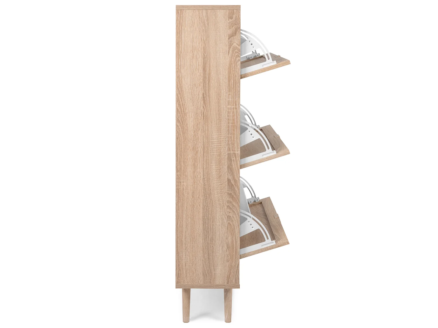 Meuble à chaussures en bois 3 tiroirs effet cannage TIVAT