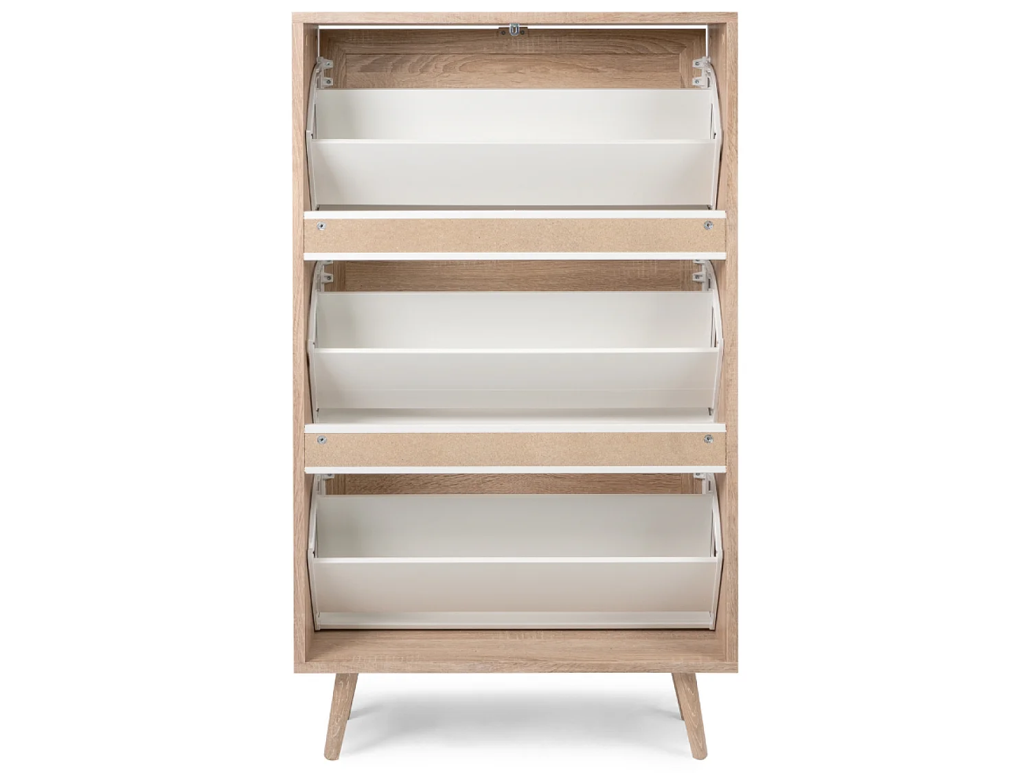 Meuble à chaussures en bois 3 tiroirs effet cannage TIVAT