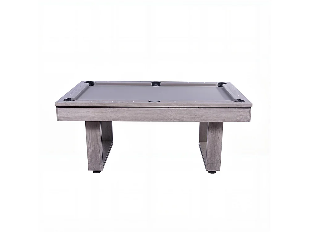 Table multi-jeux 3 en 1 billard et ping pong en bois gris DENVER