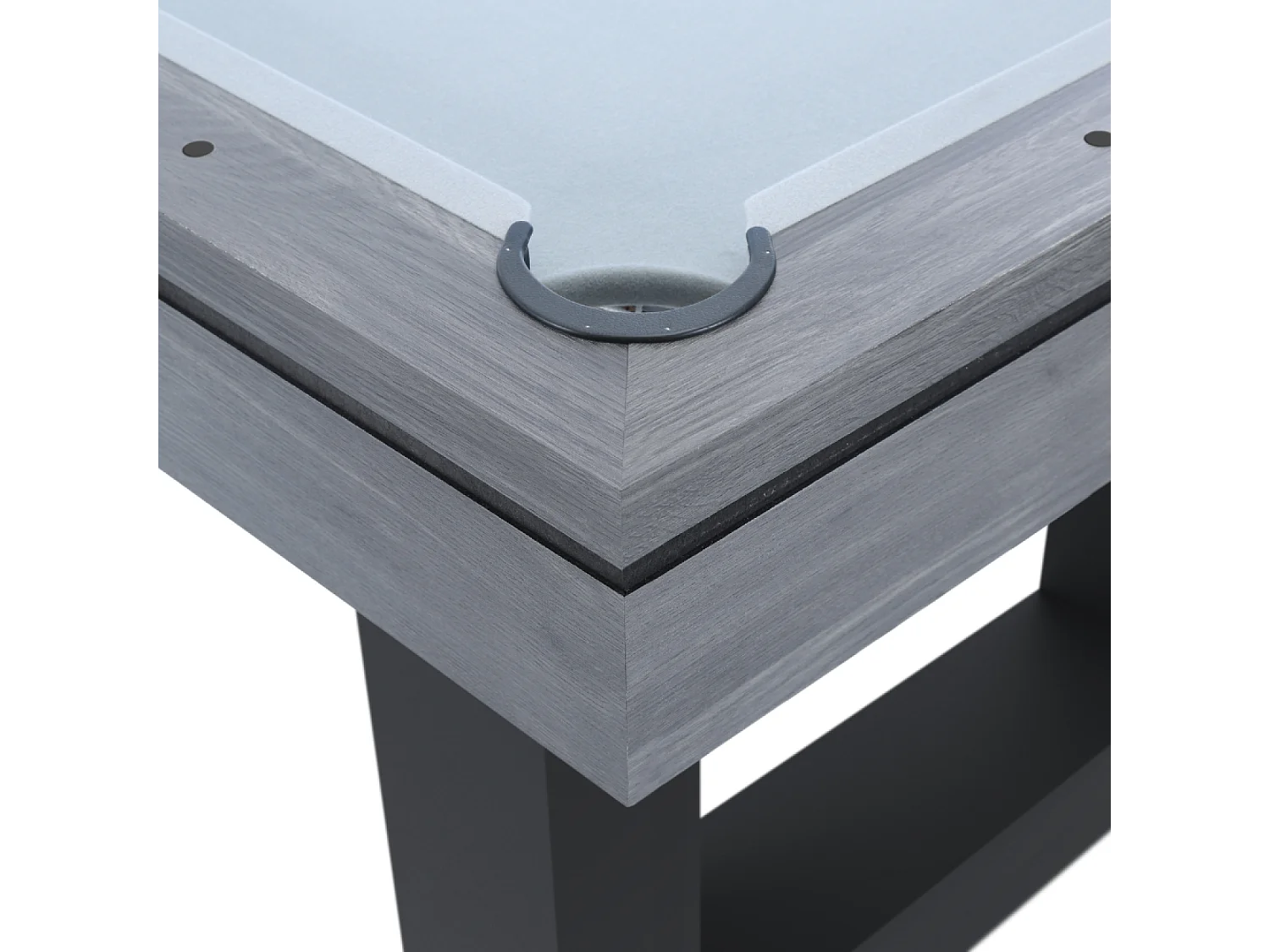 Table multi-jeux 3 en 1 billard et ping pong en bois gris DENVER