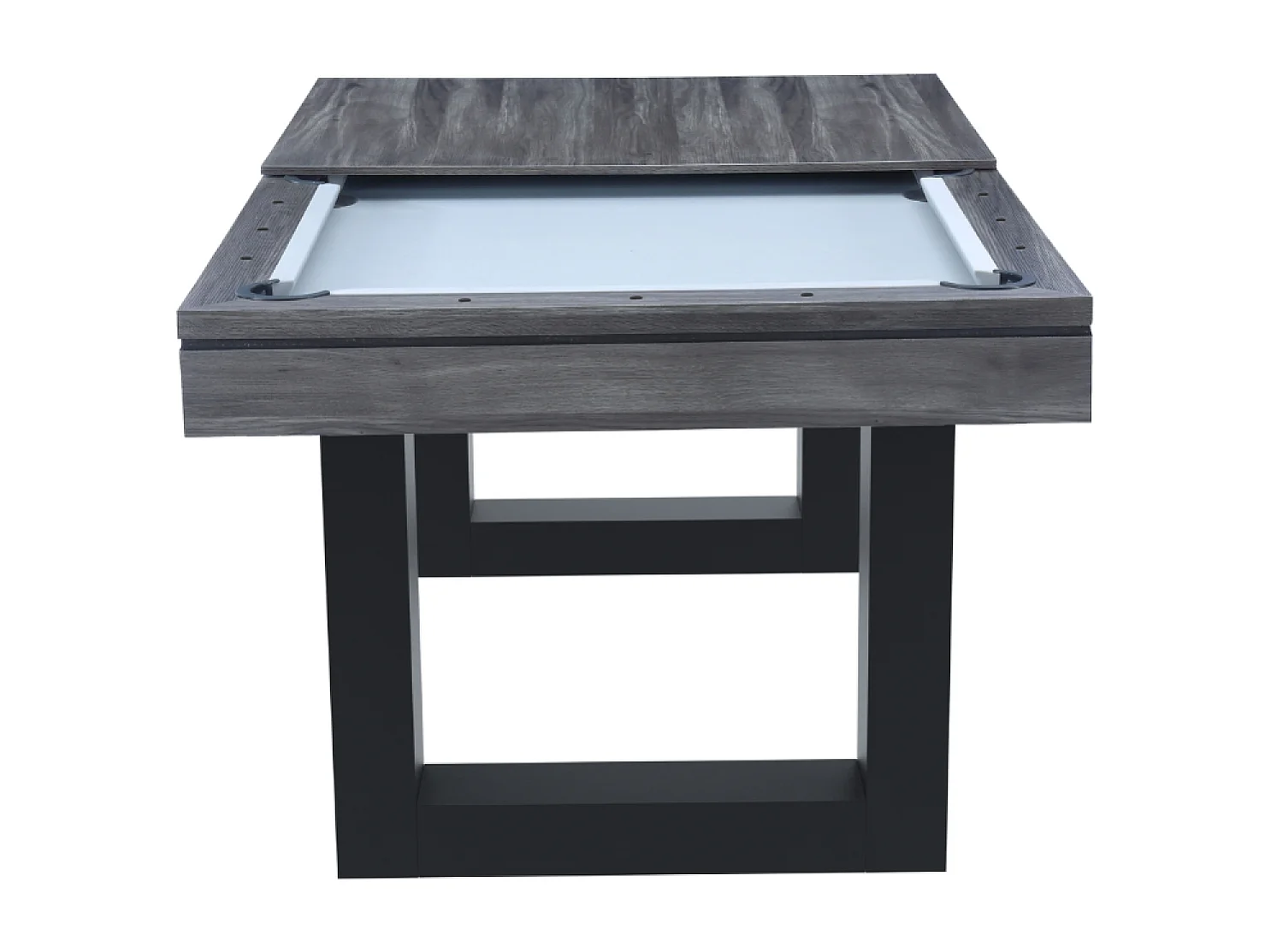 Mesa de juegos multijugador 3 en 1 billar y ping pong de madera gris DENVER