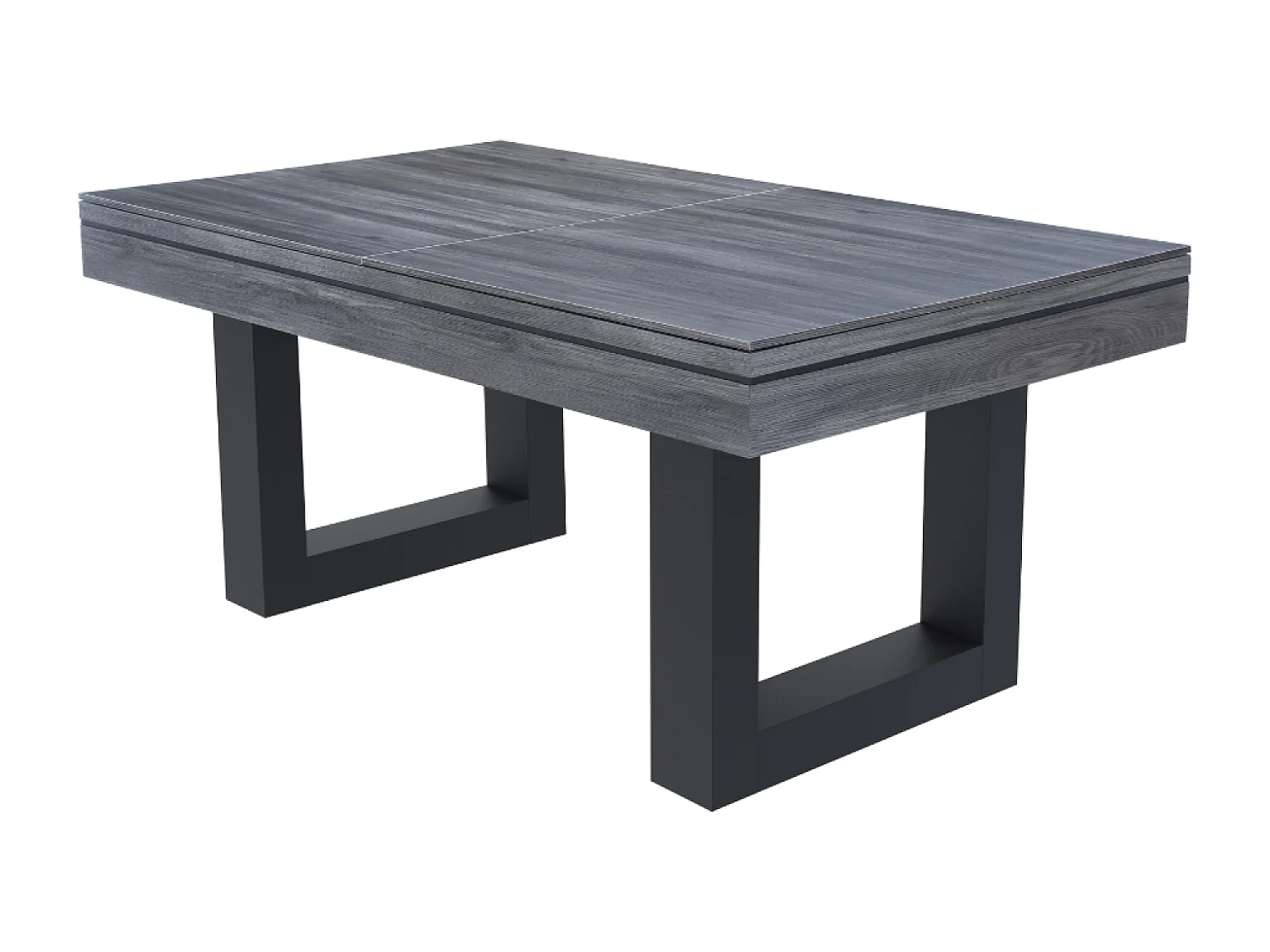 Mesa de juegos multijugador 3 en 1 billar y ping pong de madera gris DENVER