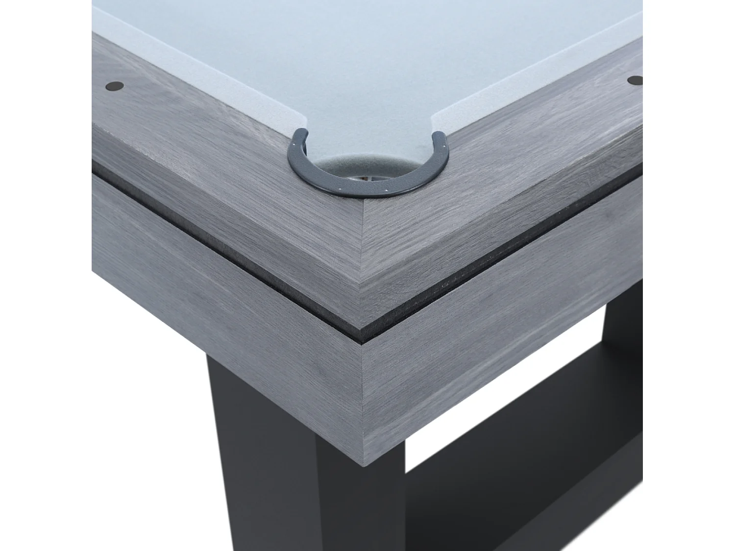 Mesa de juegos multijugador 3 en 1 billar y ping pong de madera gris DENVER