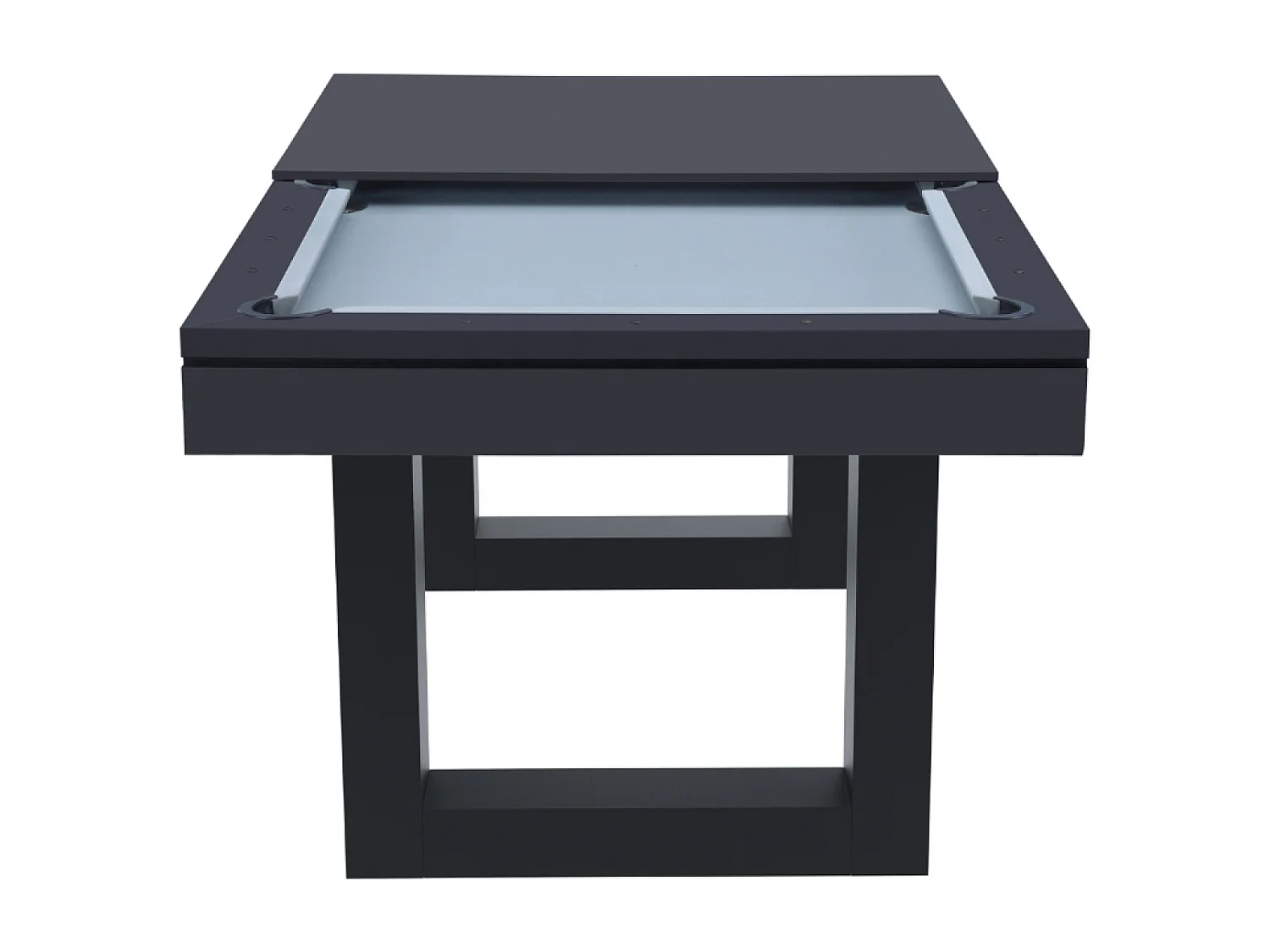 Mesa de juegos multijugador 3 en 1 billar y ping-pong de madera negra DENVER