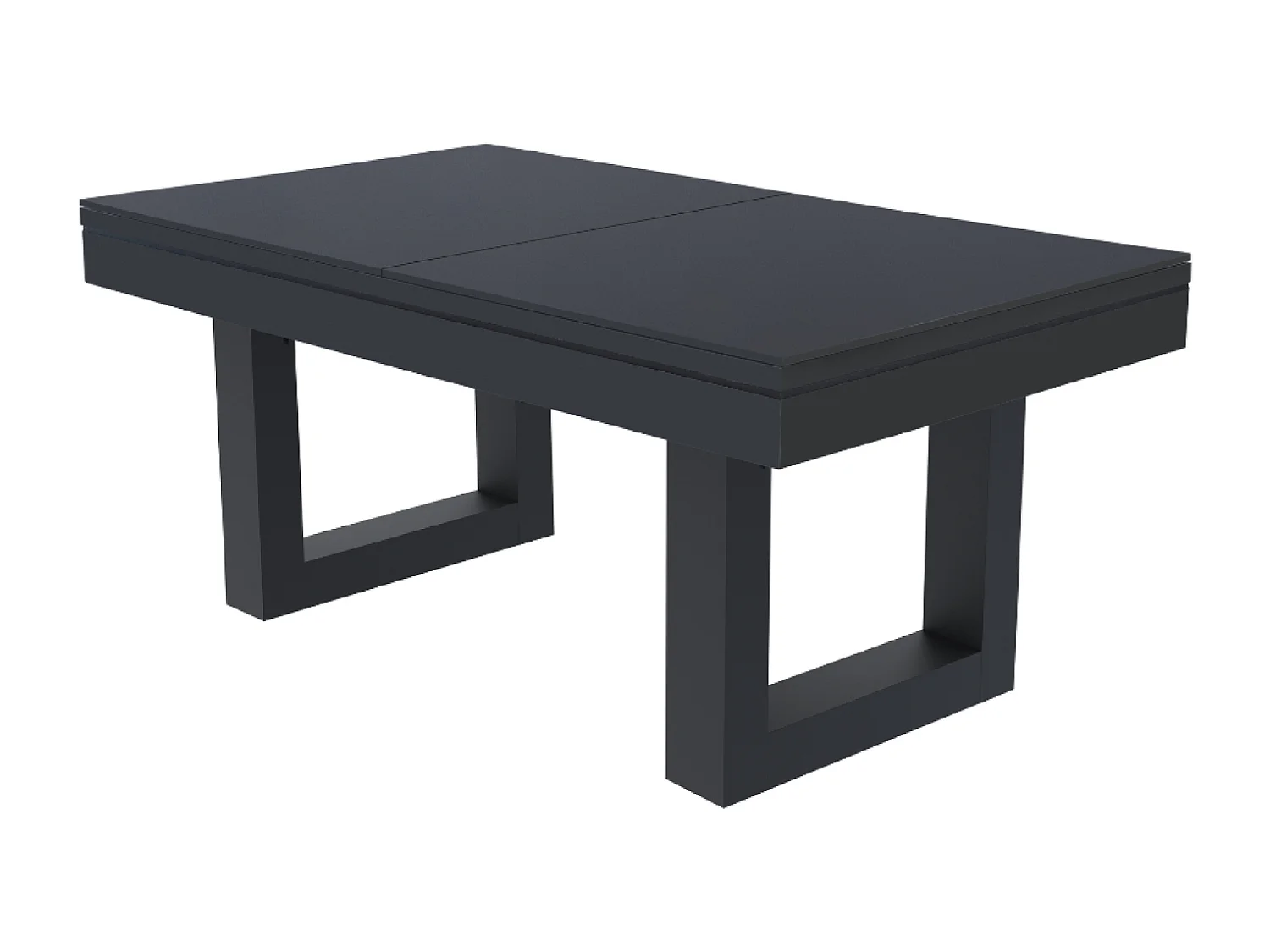 Mesa de juegos multijugador 3 en 1 billar y ping-pong de madera negra DENVER