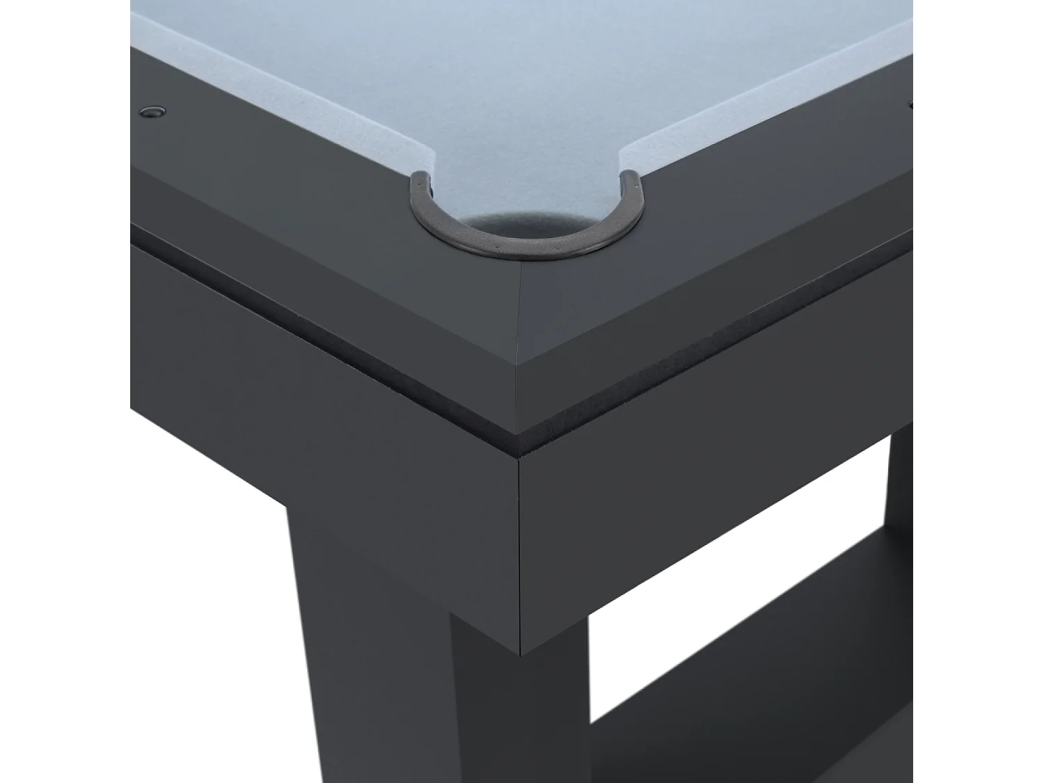 Mesa de juegos multijugador 3 en 1 billar y ping-pong de madera negra DENVER