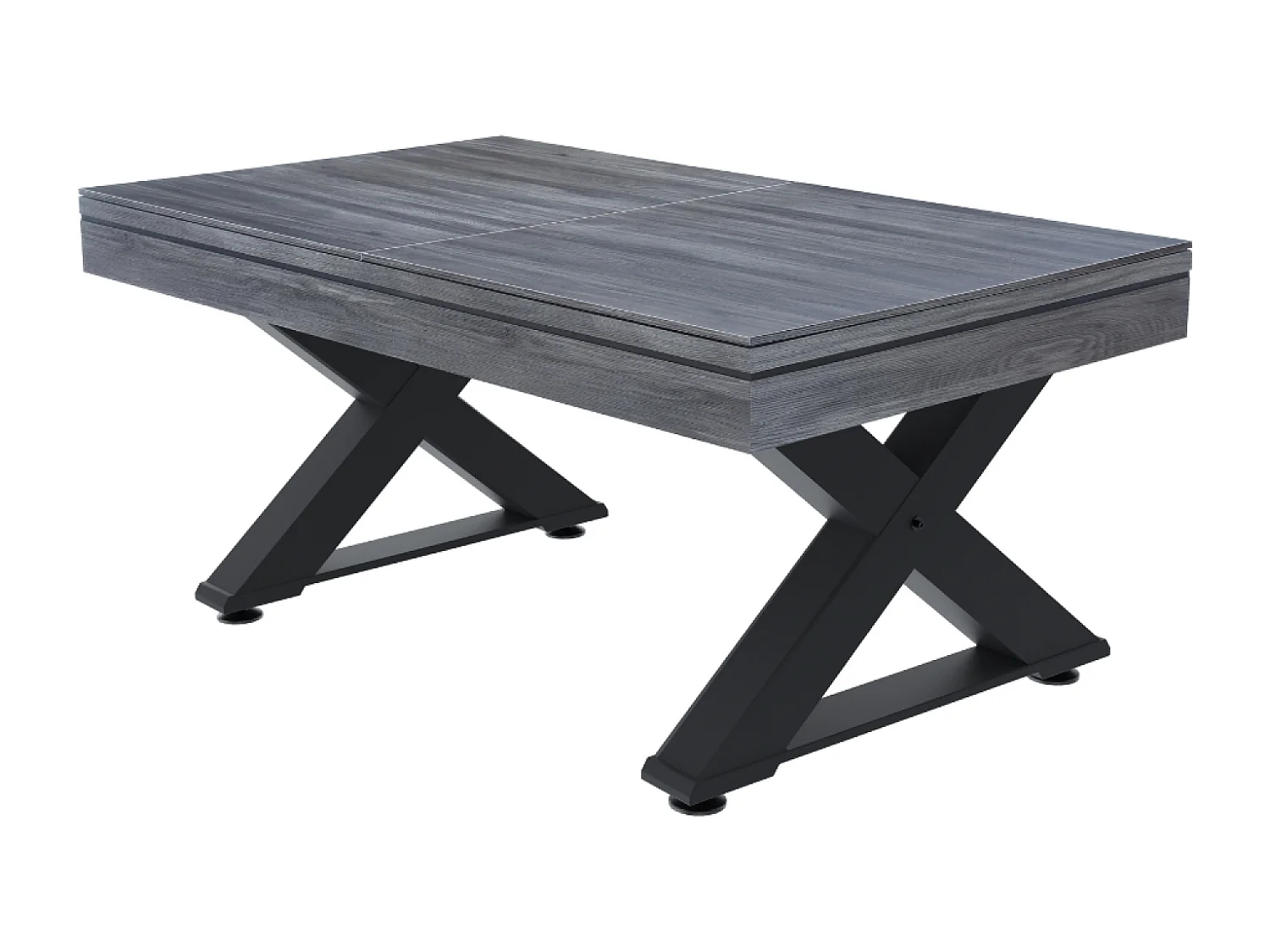 Table multi-jeux, ping-pong et billard en bois gris TEXAS