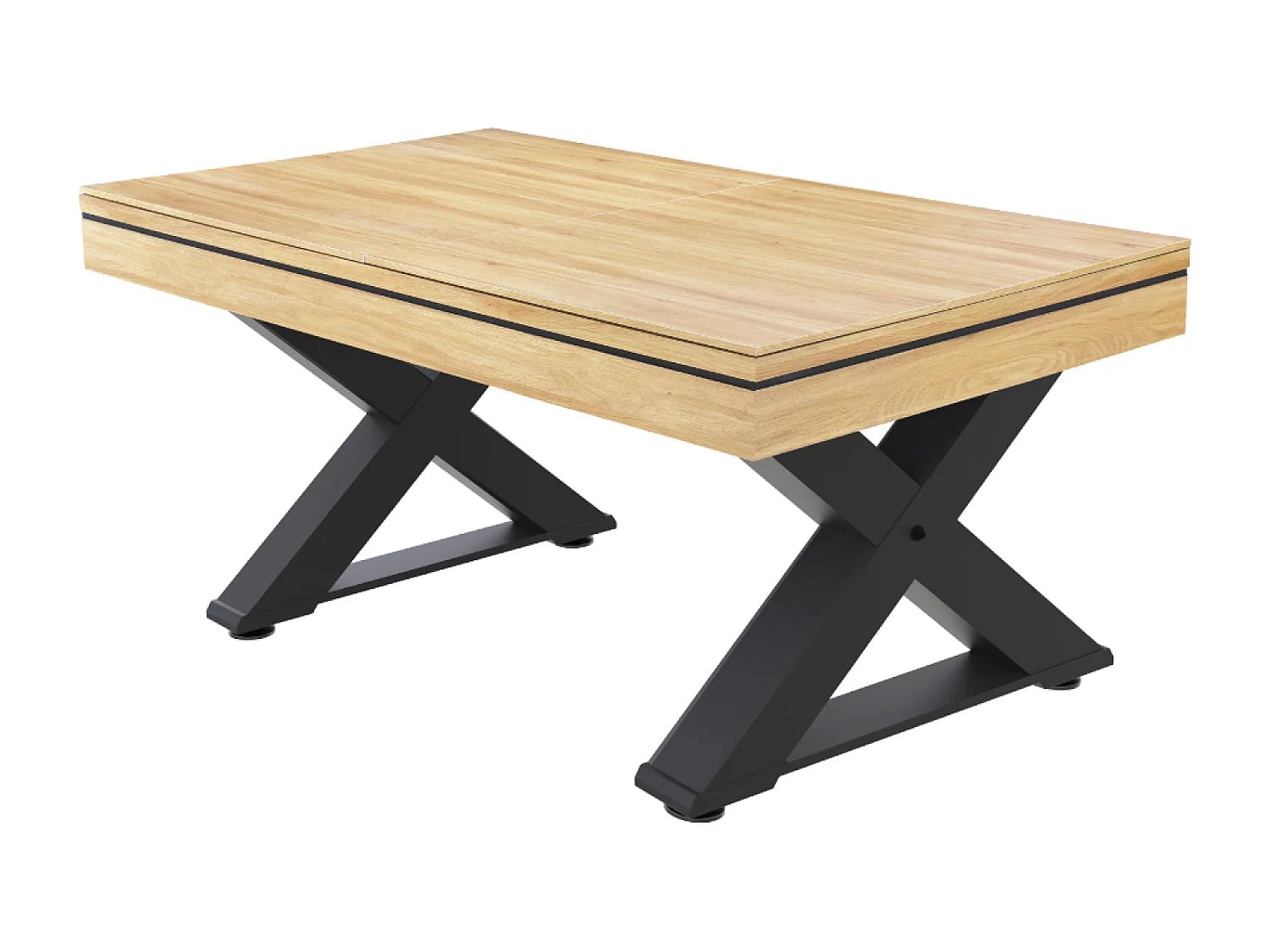 Mesa multi-juegos de madera para ping-pong y billar TEXAS