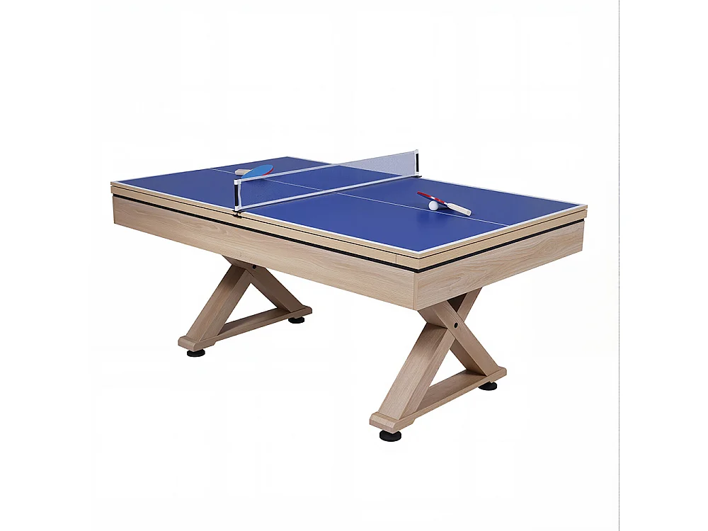 Tavolo multi-gioco in legno ping-pong e biliardo TEXAS