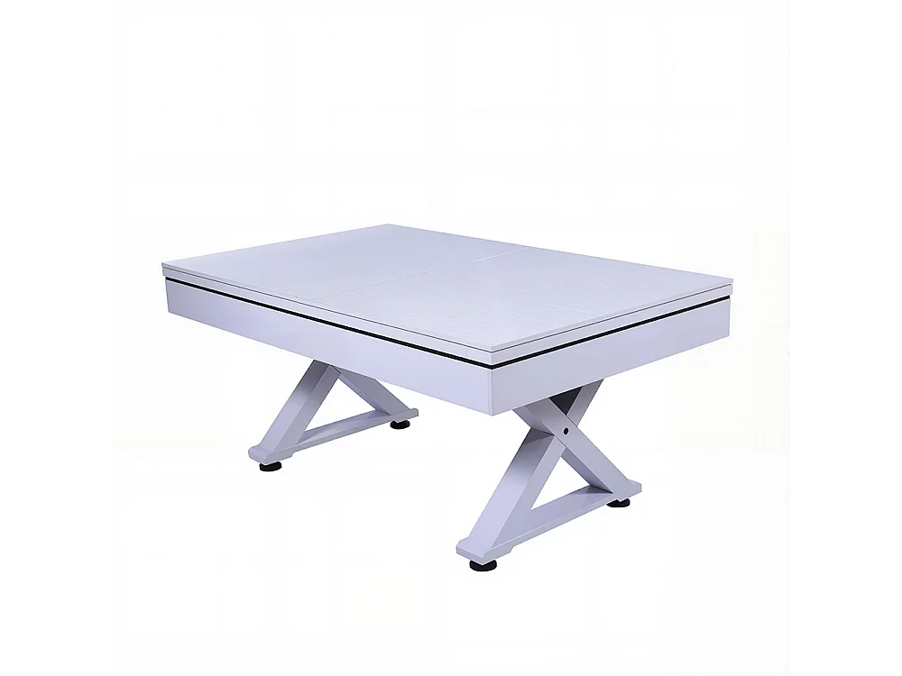 Table multi-jeux ping-pong et billard en bois blanc TEXAS
