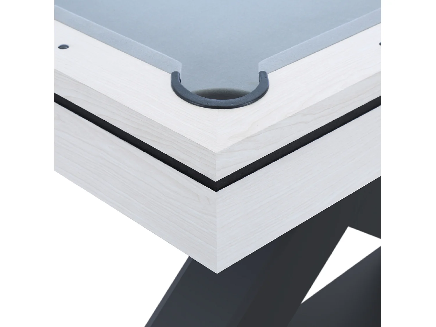 Mesa multi-juegos de madera blanca para ping-pong y billar TEXAS