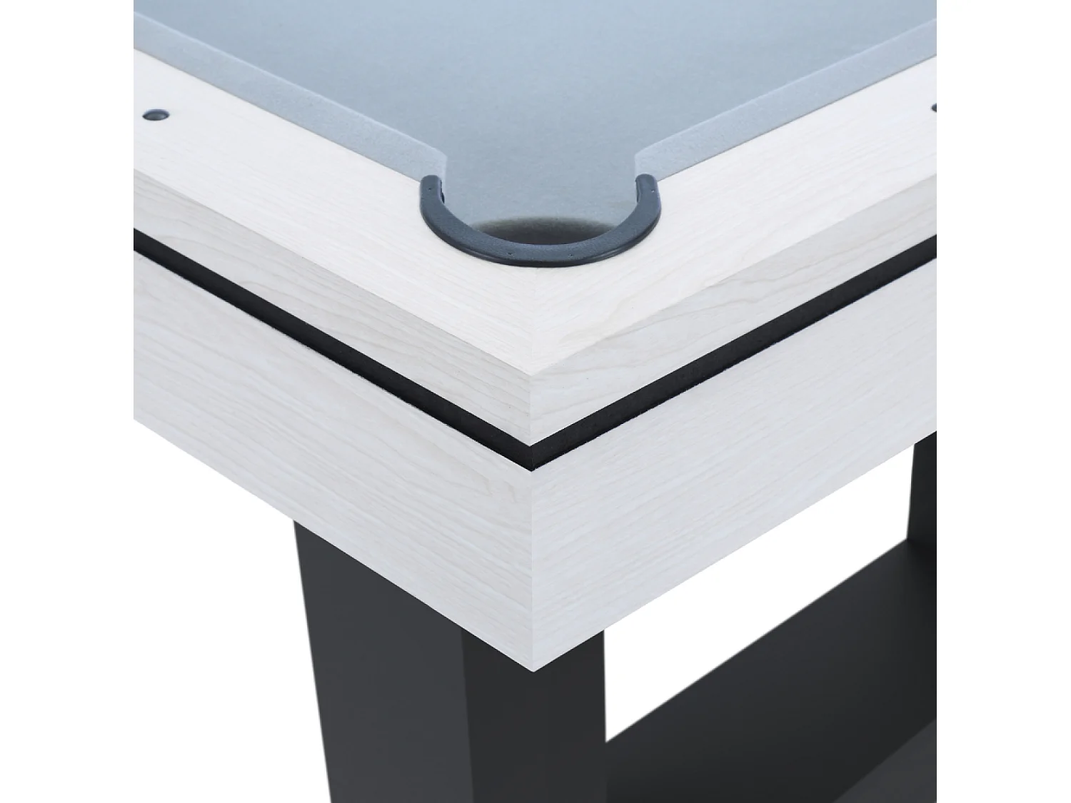 Table multi-jeux 3 en 1 billard et ping-pong en bois blanc DENVER