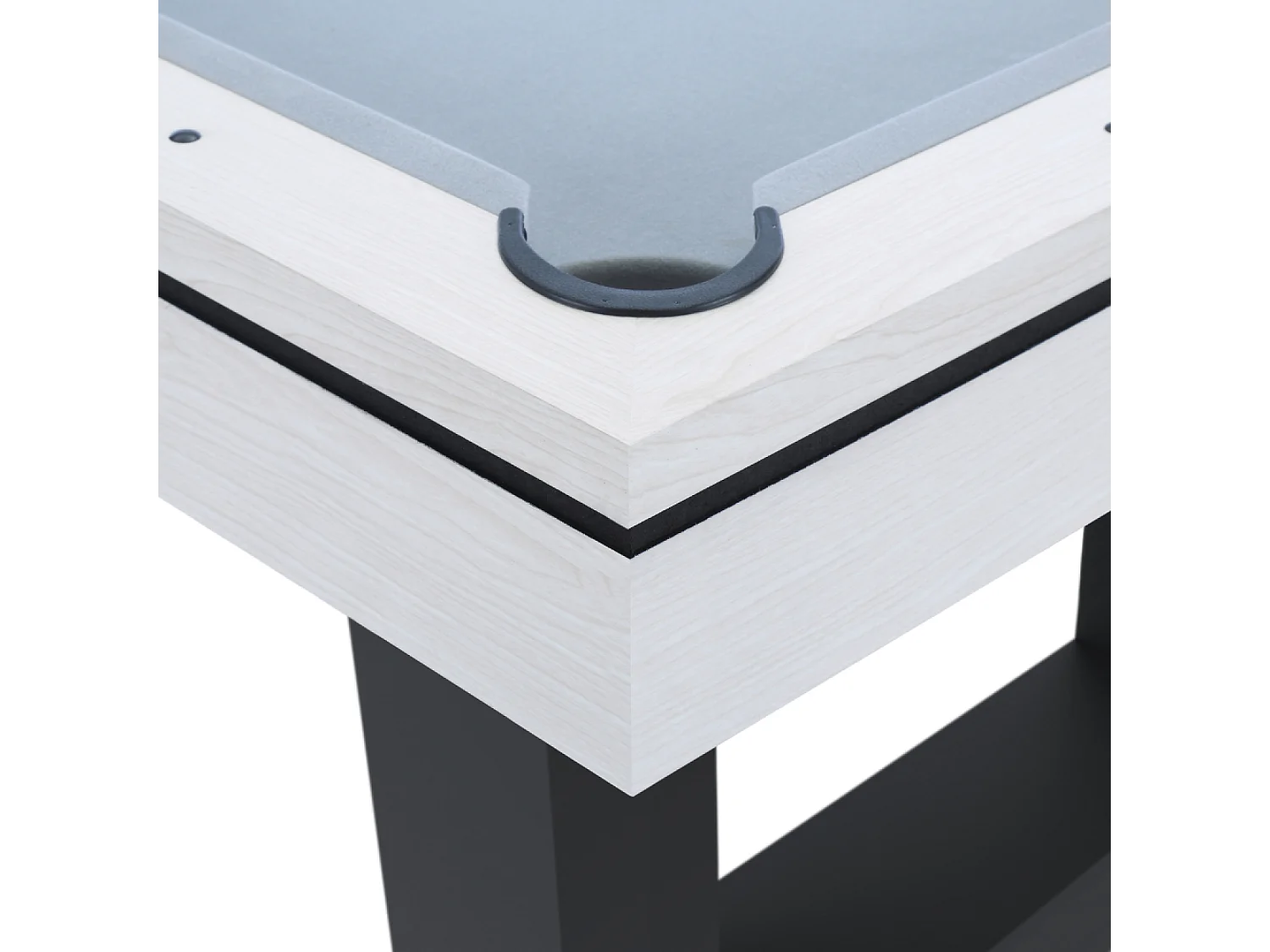 Table multi-jeux 3 en 1 billard et ping-pong en bois blanc DENVER