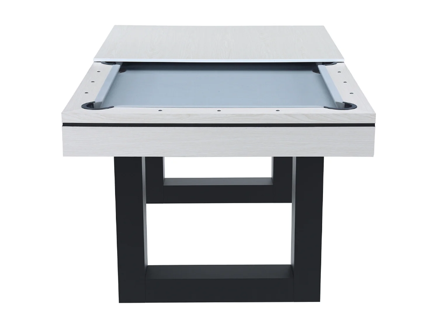 Mesa de jogos 3 em 1 DENVER em madeira branca - Bilhar e Ping-Pong