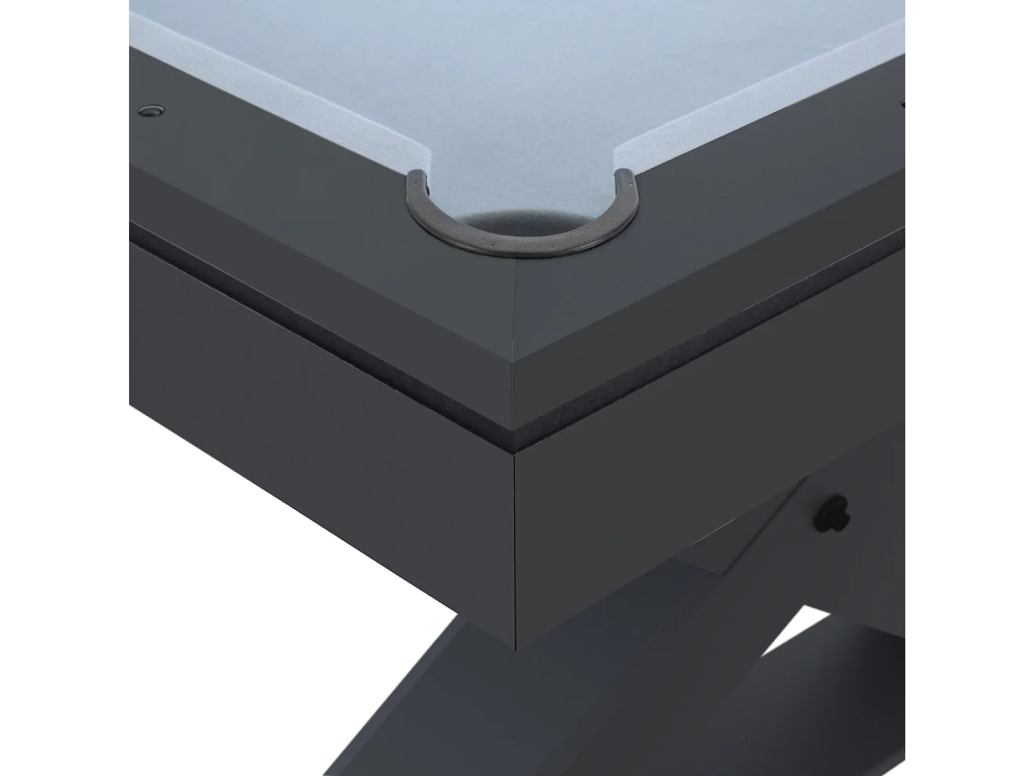 Mesa multi-juegos de madera negra ping-pong y billar TEXAS