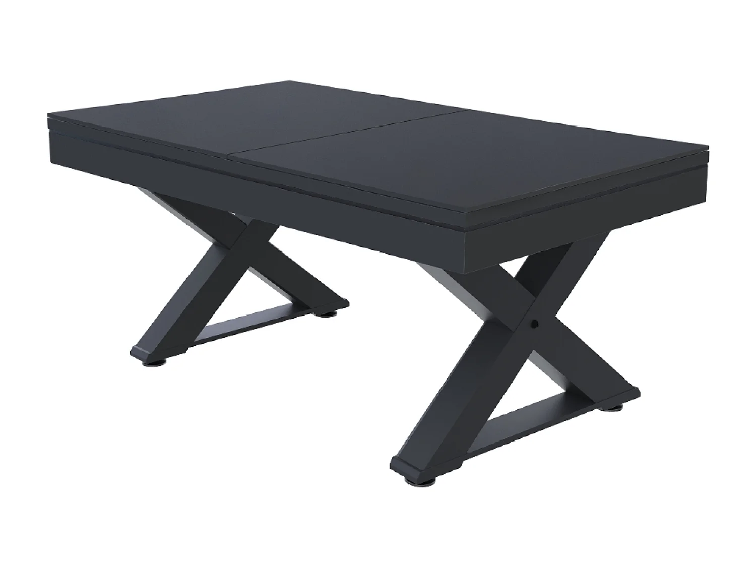 Mesa multi-juegos de madera negra ping-pong y billar TEXAS