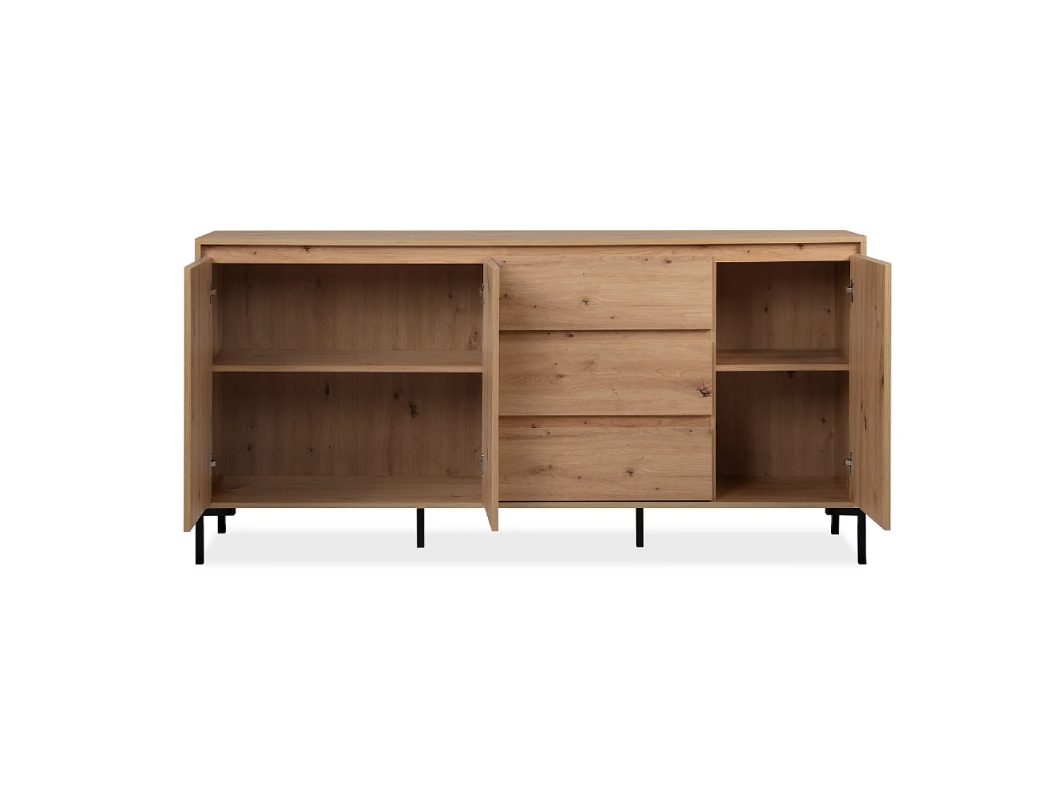 Buffet de madera con armarios y cajones NAVI