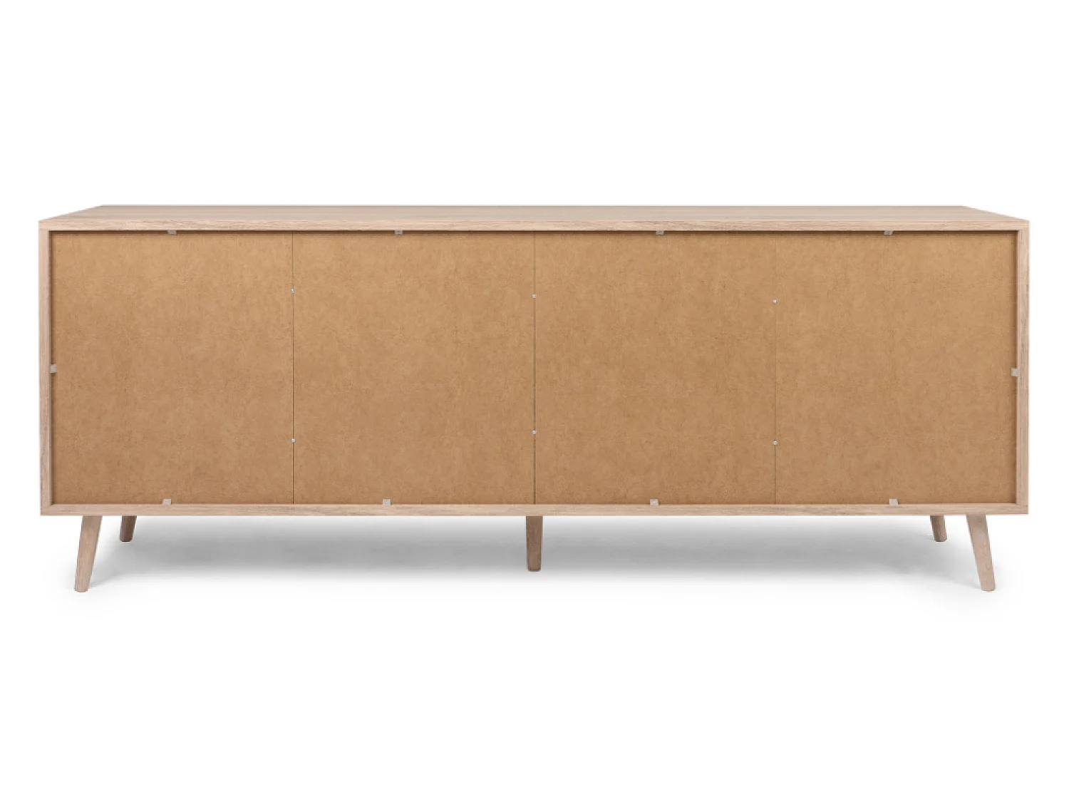 Buffet TIVAT em Carvalho Sonoma com Cannage, 4 Portas, 2 Gavetas - Estilo Industrial