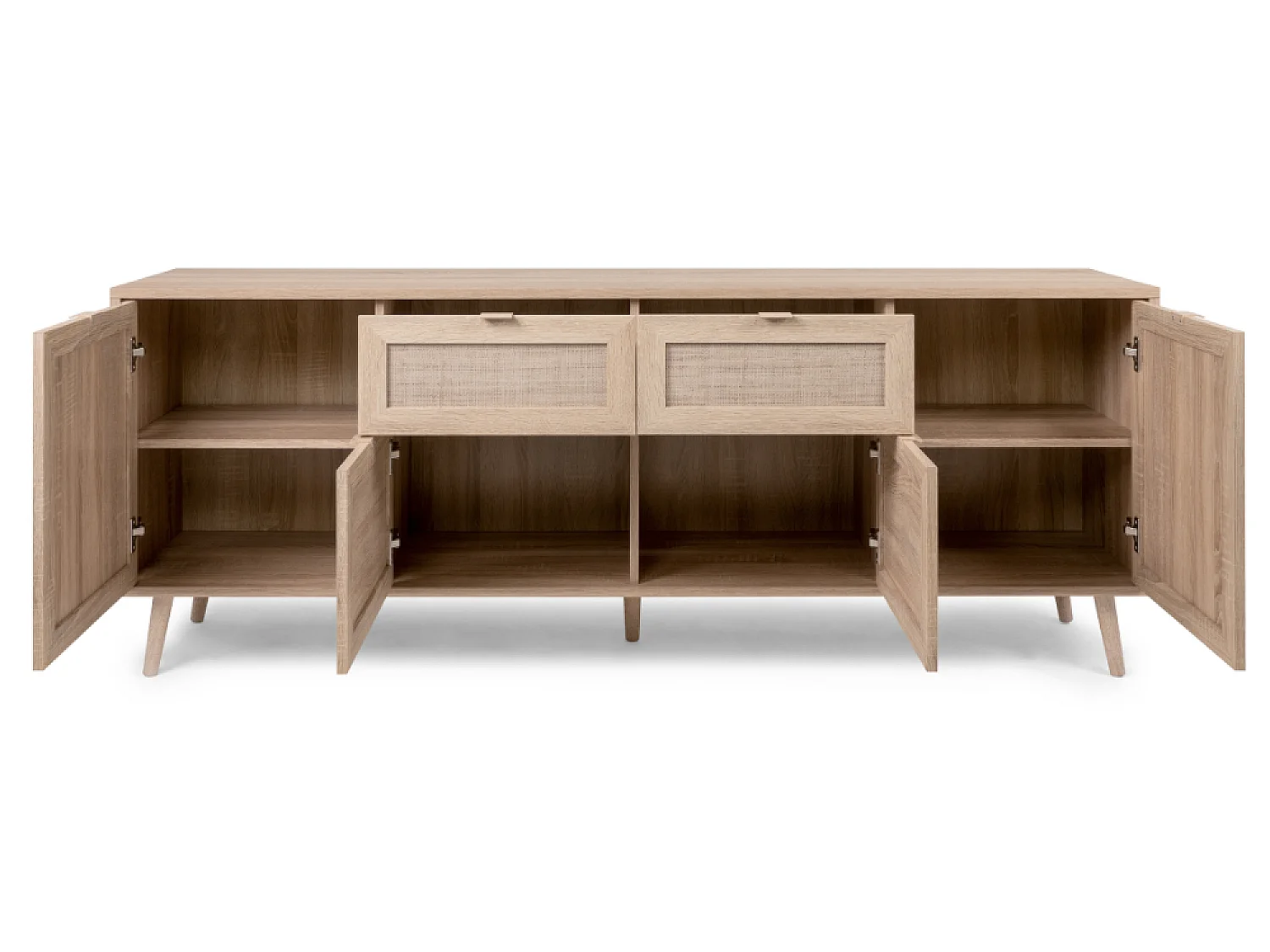 Buffet con cajones y armarios con efecto caña TIVAT