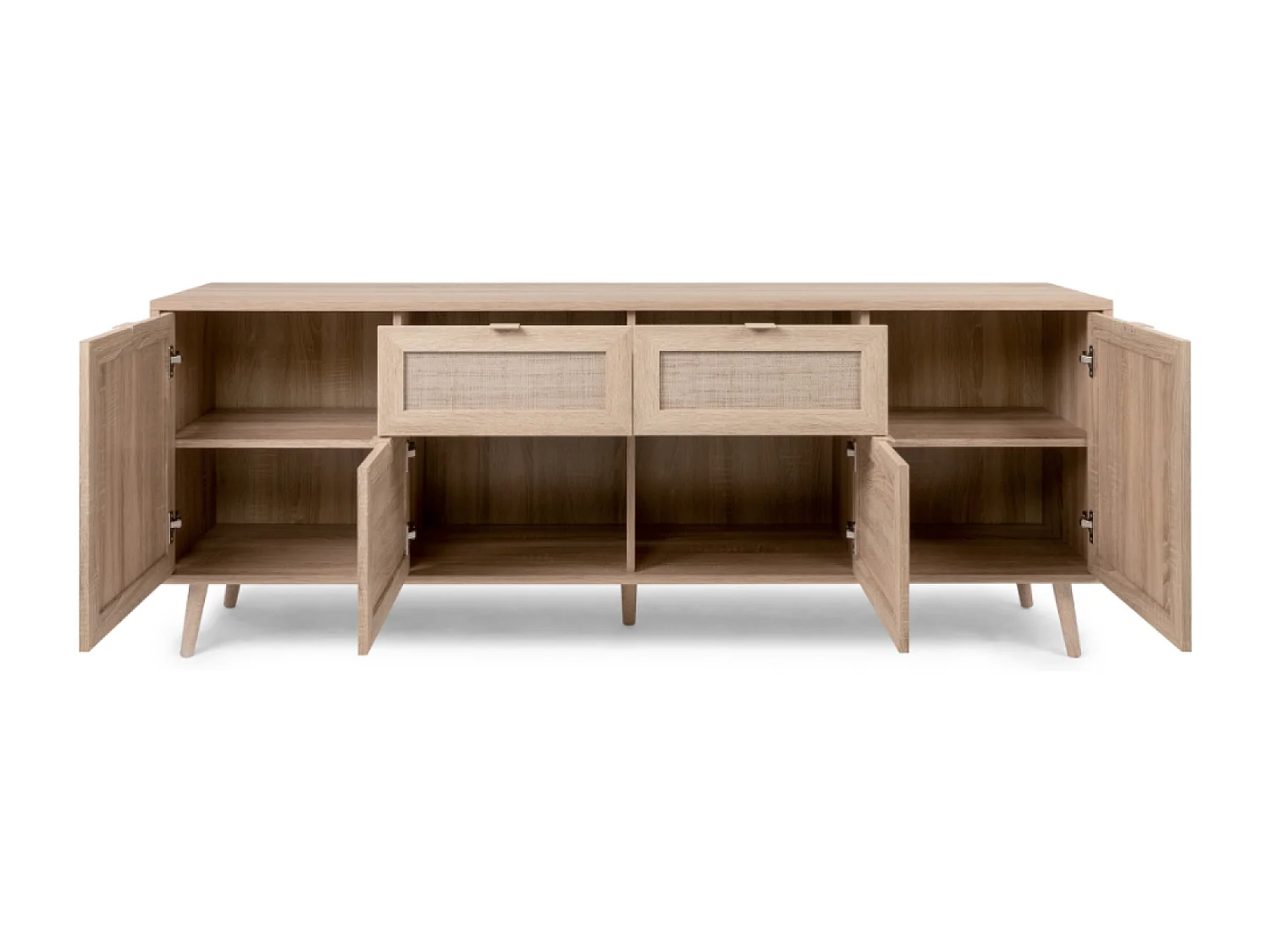 Buffet avec tiroirs et placards effeffet cannage TIVAT