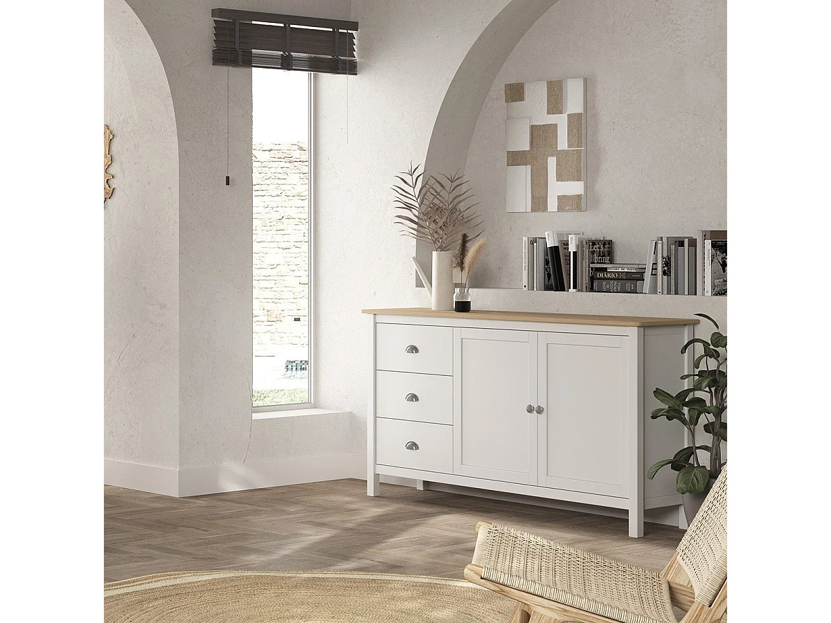 Buffet 2 Portes et 3 Tiroirs L150 cm - Misti