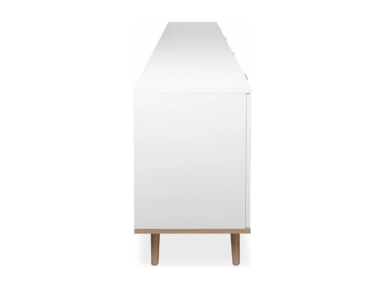 Buffet Bas 3 Portes 2 Étagères 3 Tiroirs L200 cm - COPENHAGUE