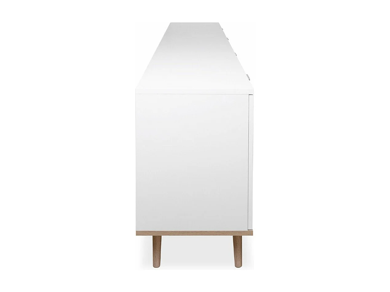 Buffet Bas 3 Portes 2 Étagères 3 Tiroirs L200 cm - COPENHAGUE