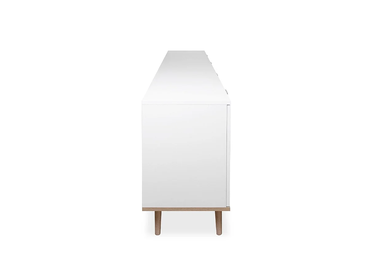 Kredens 3 drzwi 2 półki 3 szuflady L200 cm - COPENHAGEN