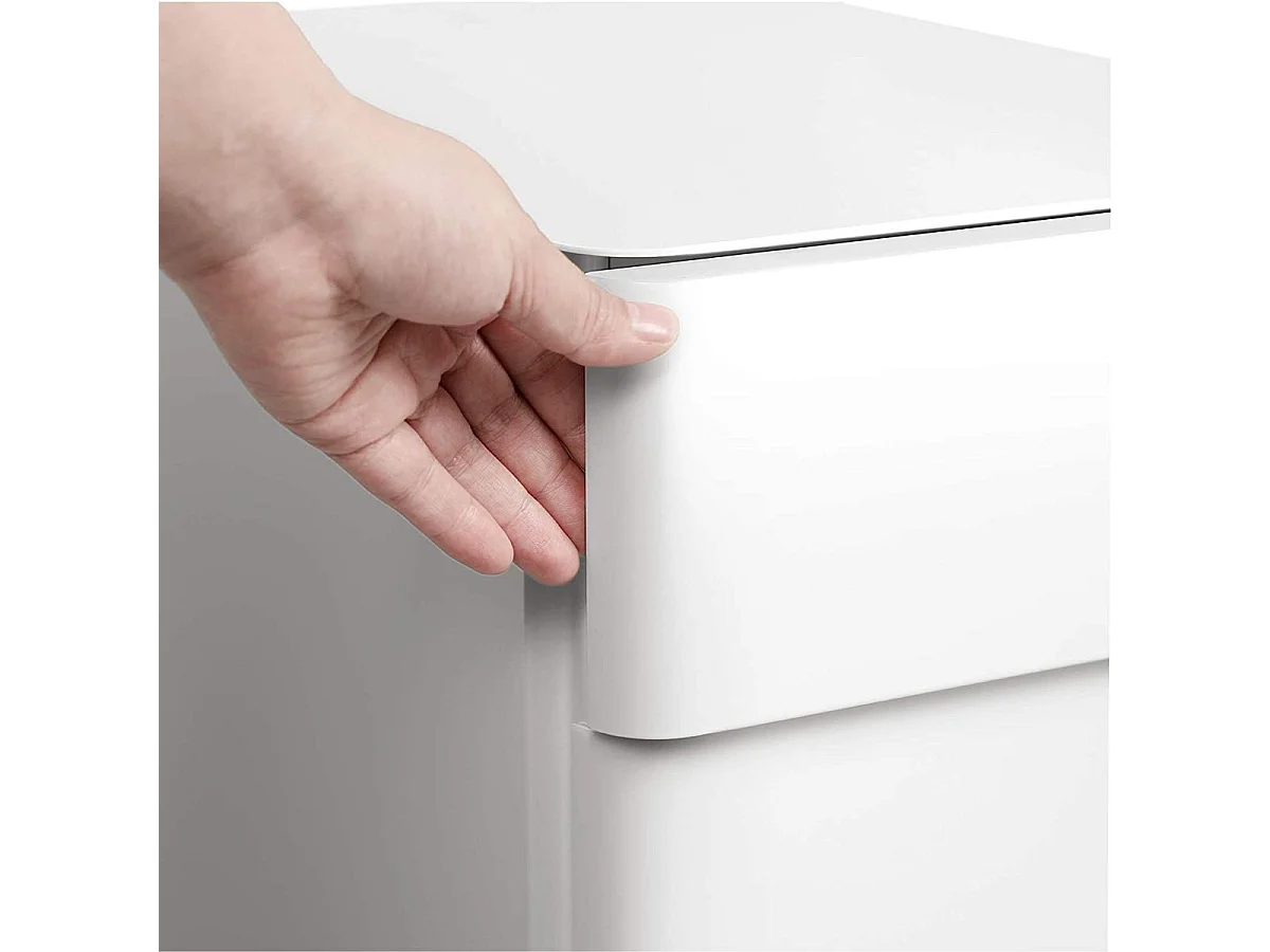 Caisson de Rangement Bureau 3 Tiroirs sur Roulettes Blanc