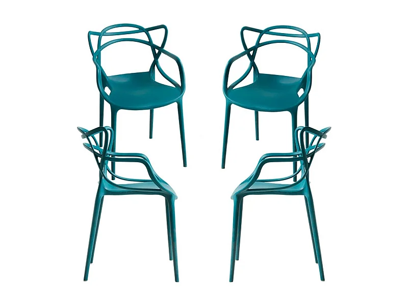 Packs Sillas Jardín - Pack 4 Sillas Korme Kid (Infantil) - Verde azulado